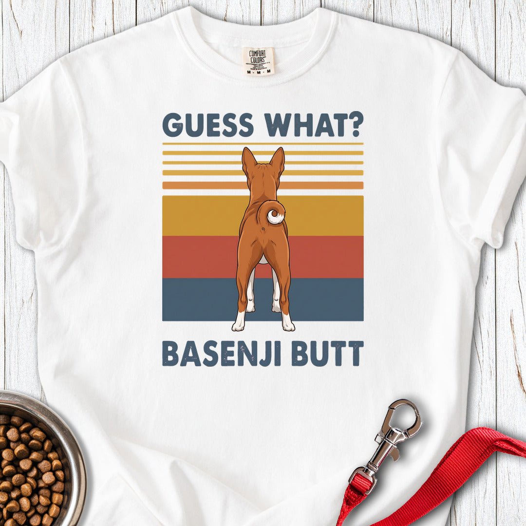 Basenji Guess What Premium Tee — White