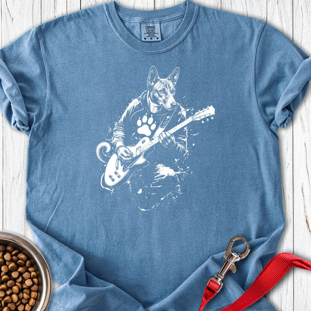 Basenji Guitar Premium Tee — Blue Jean