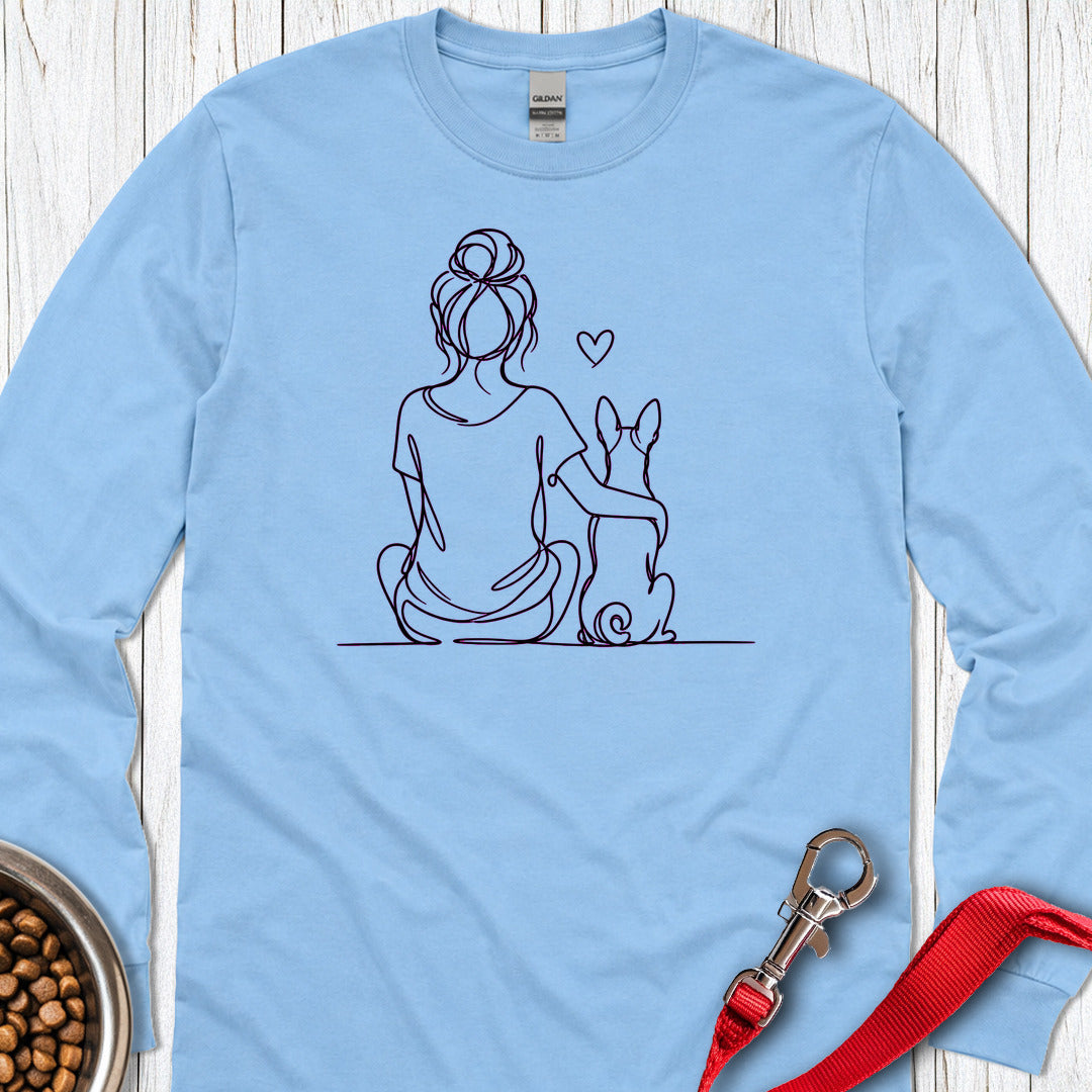 Basenji Hug Long Sleeve — Carolina Blue