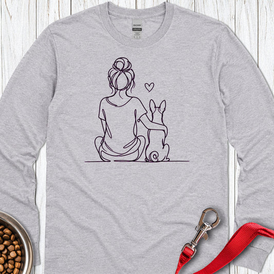 Basenji Hug Long Sleeve — Sport Grey