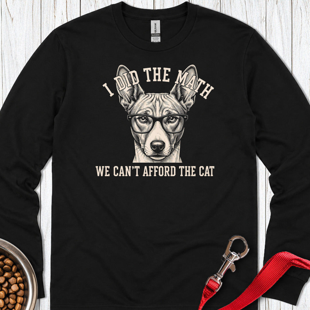 Basenji I Did The Math Long Sleeve — Black