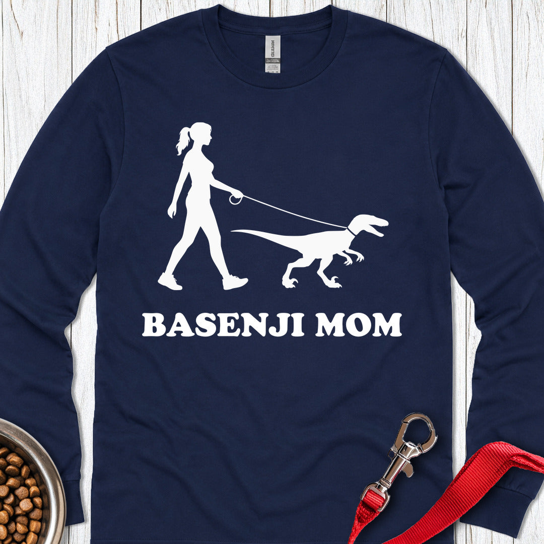Basenji Mom Long Sleeve — Navy