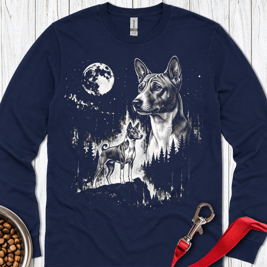 Basenji Moonlight Long Sleeve — Navy