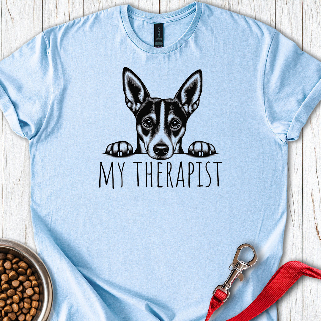 Basenji My Therapist — Light Blue