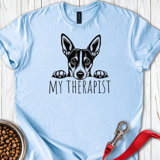 Basenji My Therapist — Light Blue