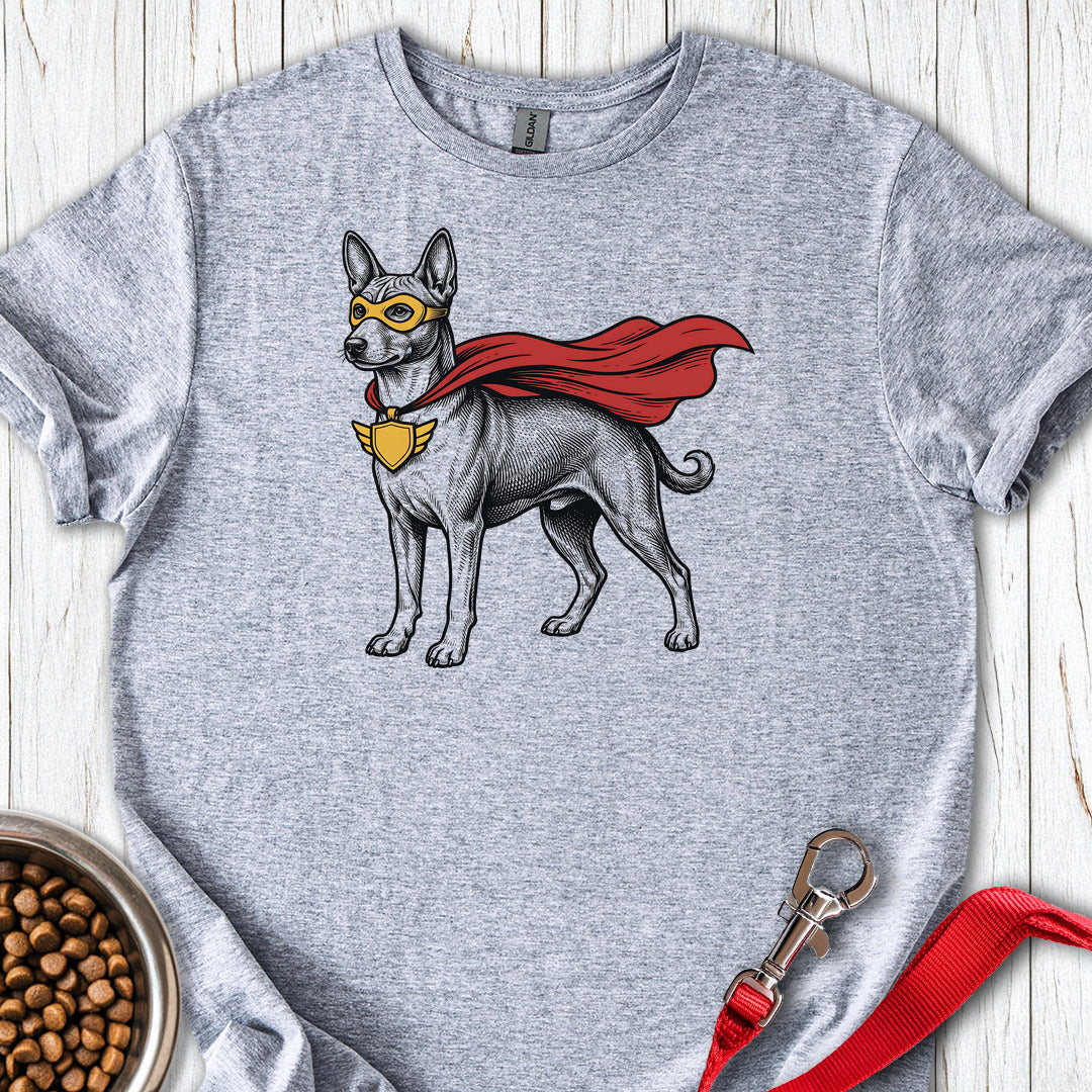 Basenji Superhero — Sport Grey