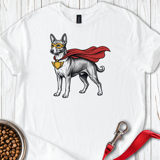 Basenji Superhero — White