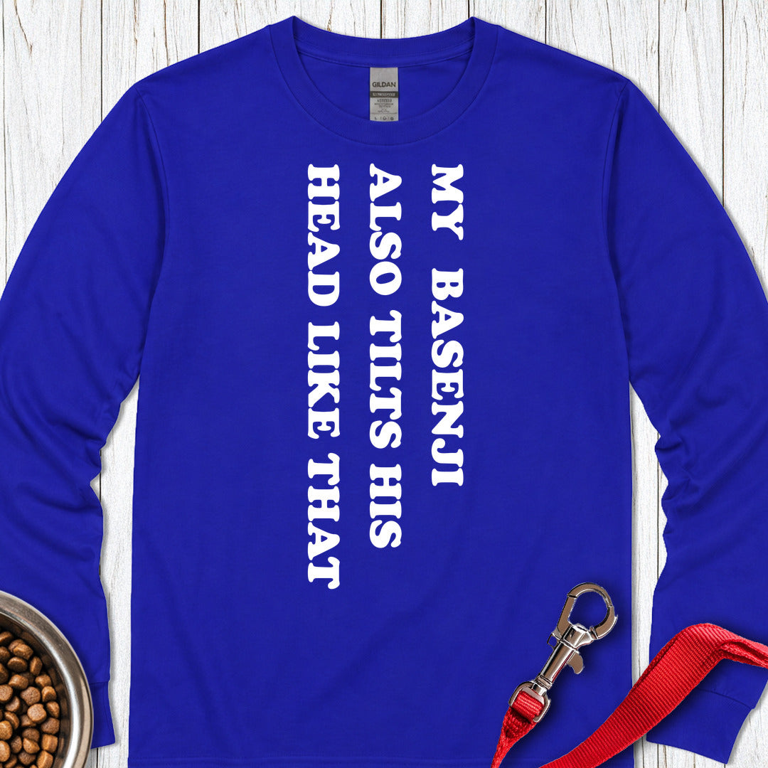 Basenji Tilts His Head Long Sleeve — Royal