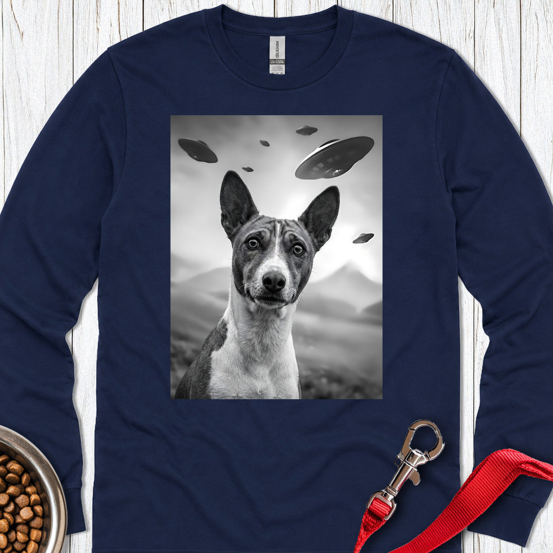 Basenji UFO Long Sleeve — Navy