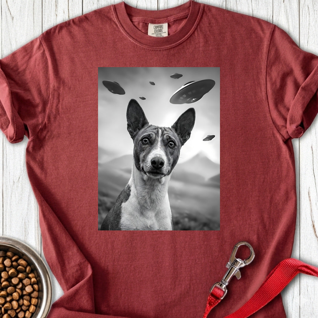 Basenji UFO Premium Tee — Brick