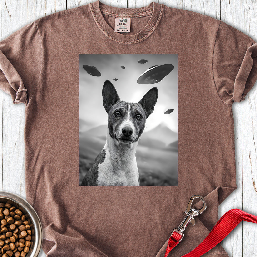 Basenji UFO Premium Tee — Espresso