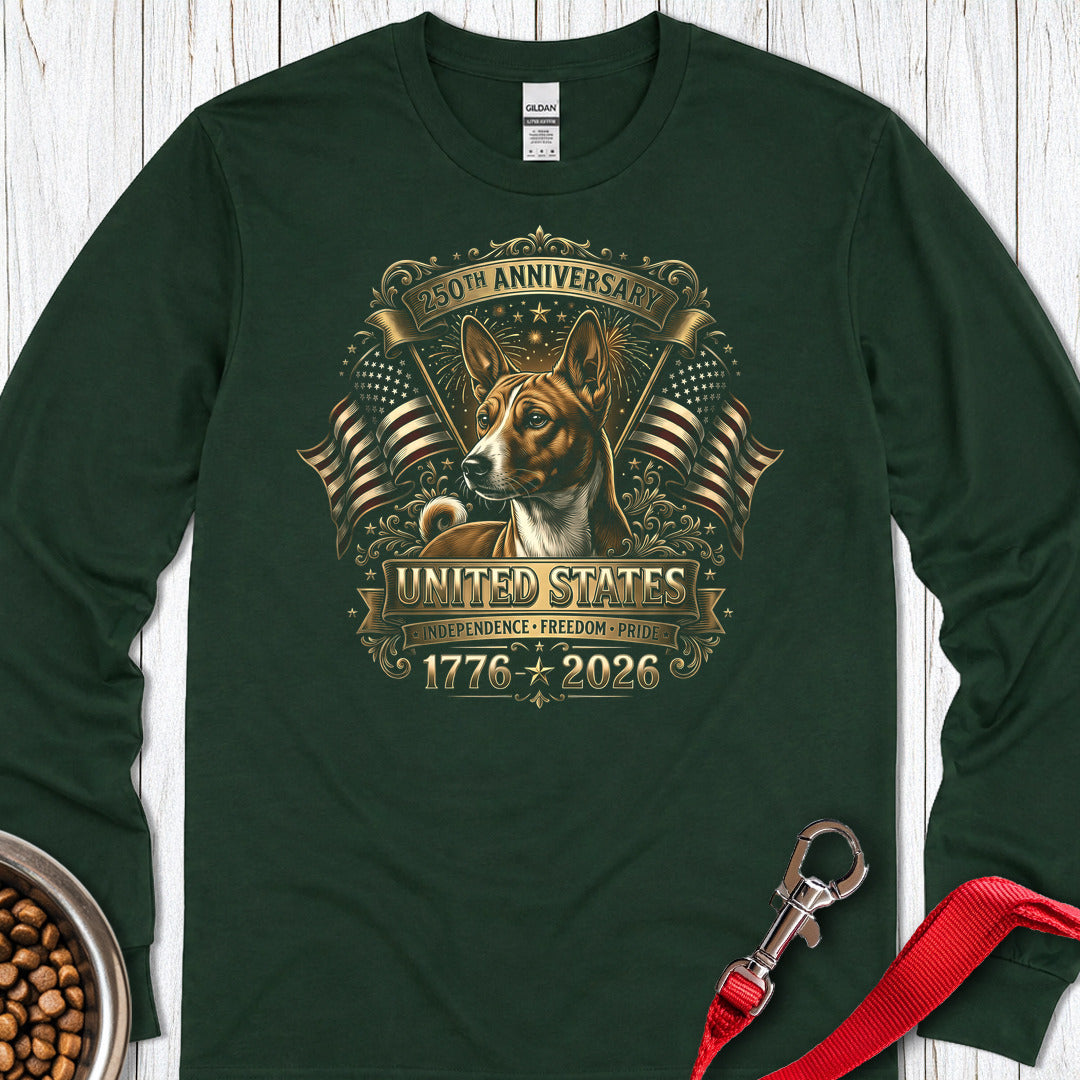 Basenji USA Long Sleeve — Forest Green