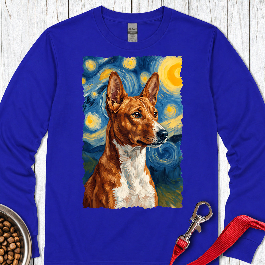 Basenji Van Gogh Long Sleeve — Royal