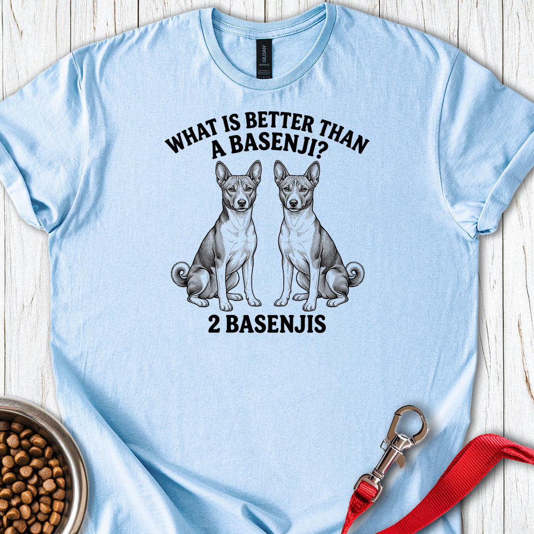 Basenji What Is Better Than One — Light Blue