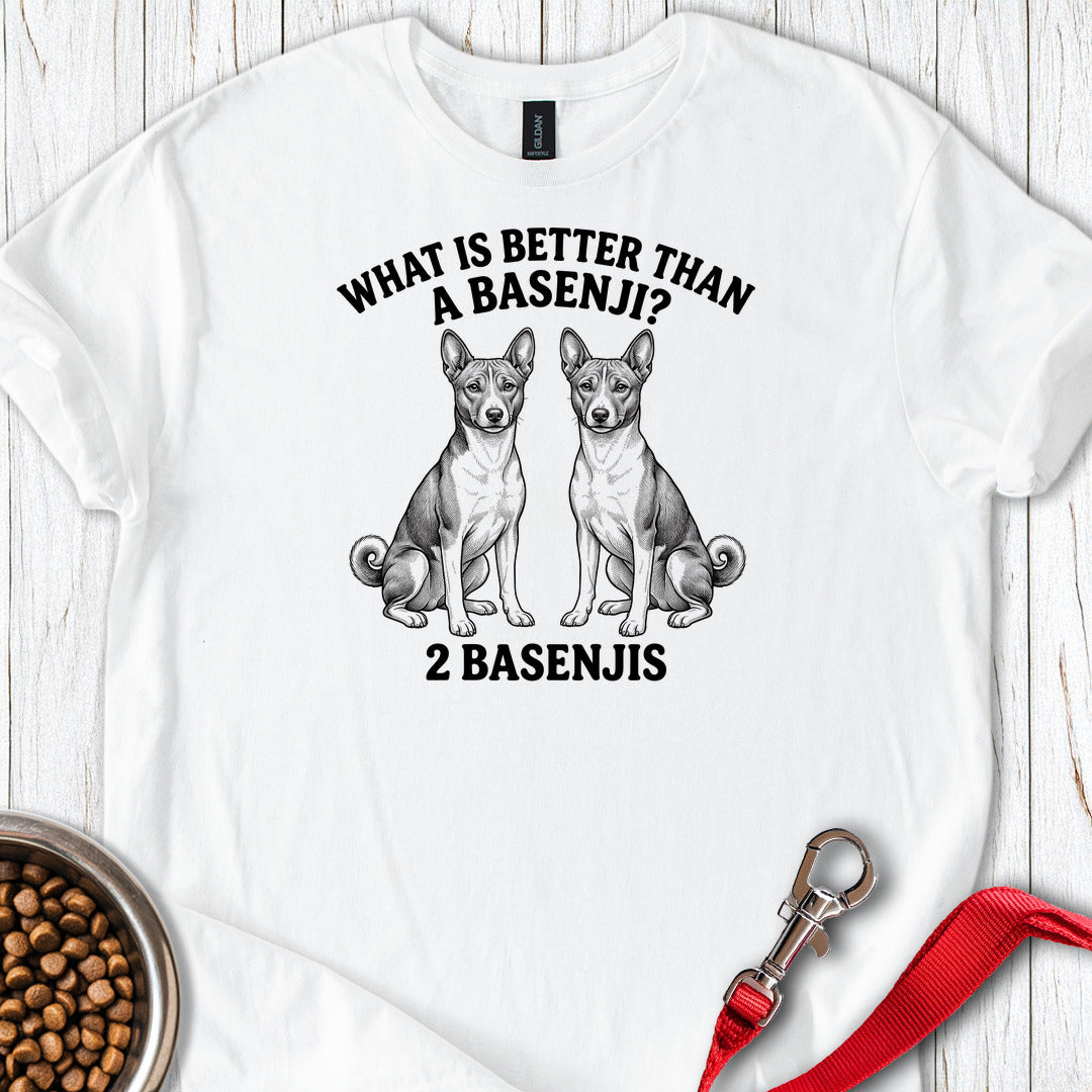 Basenji What Is Better Than One — White