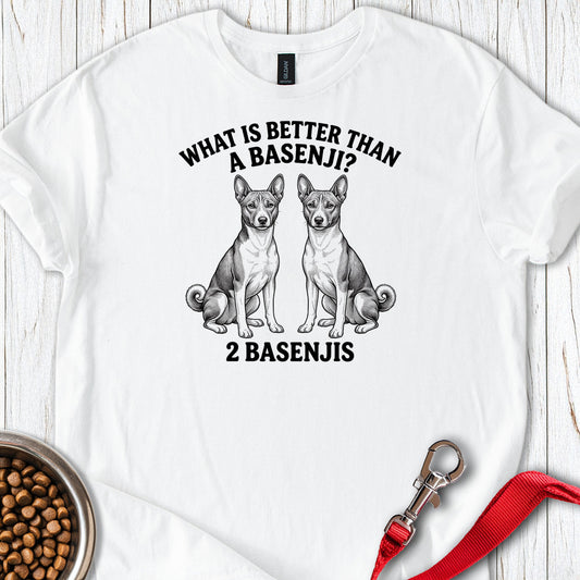 Basenji What Is Better Than One — White