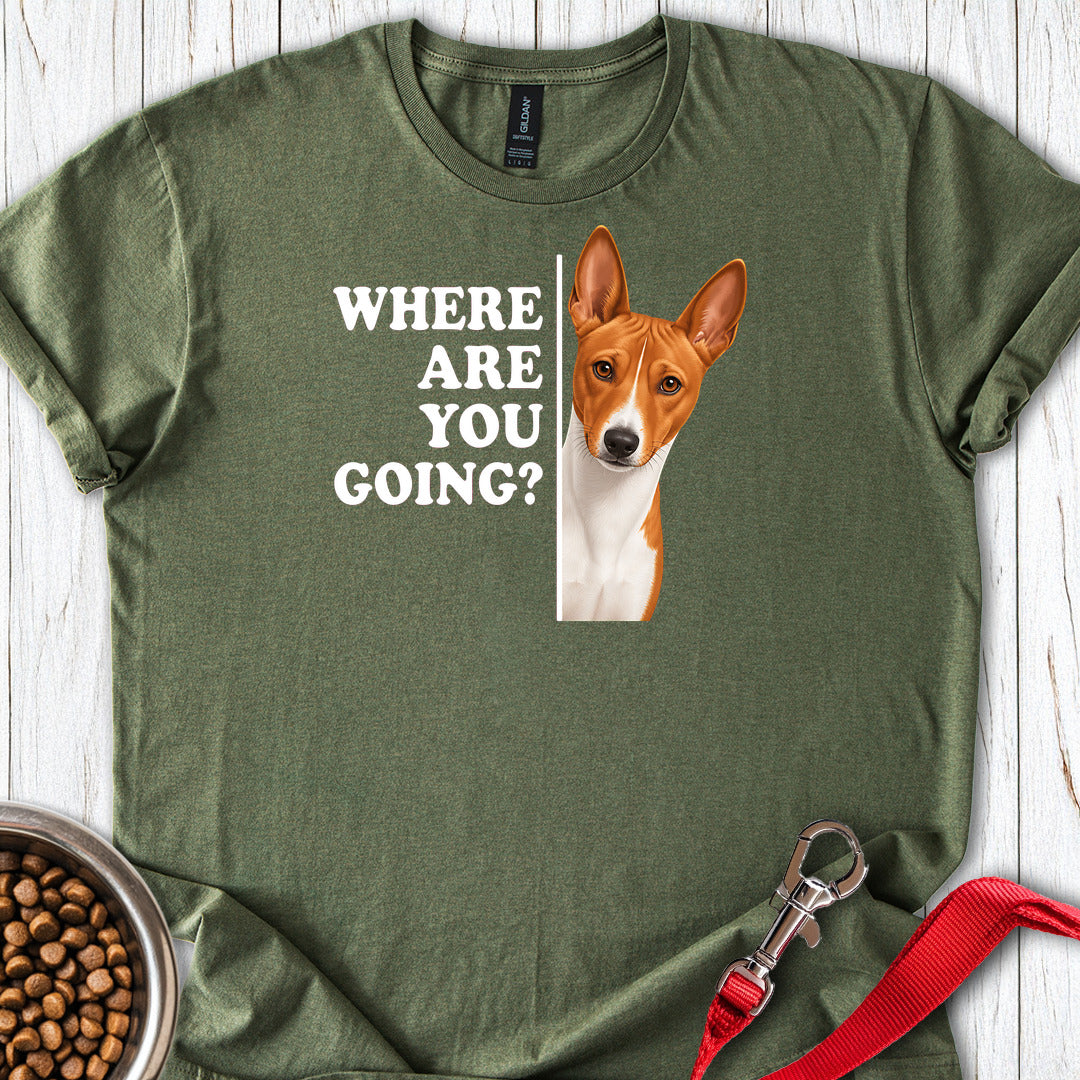Basenji Where Are You Going — Military Green