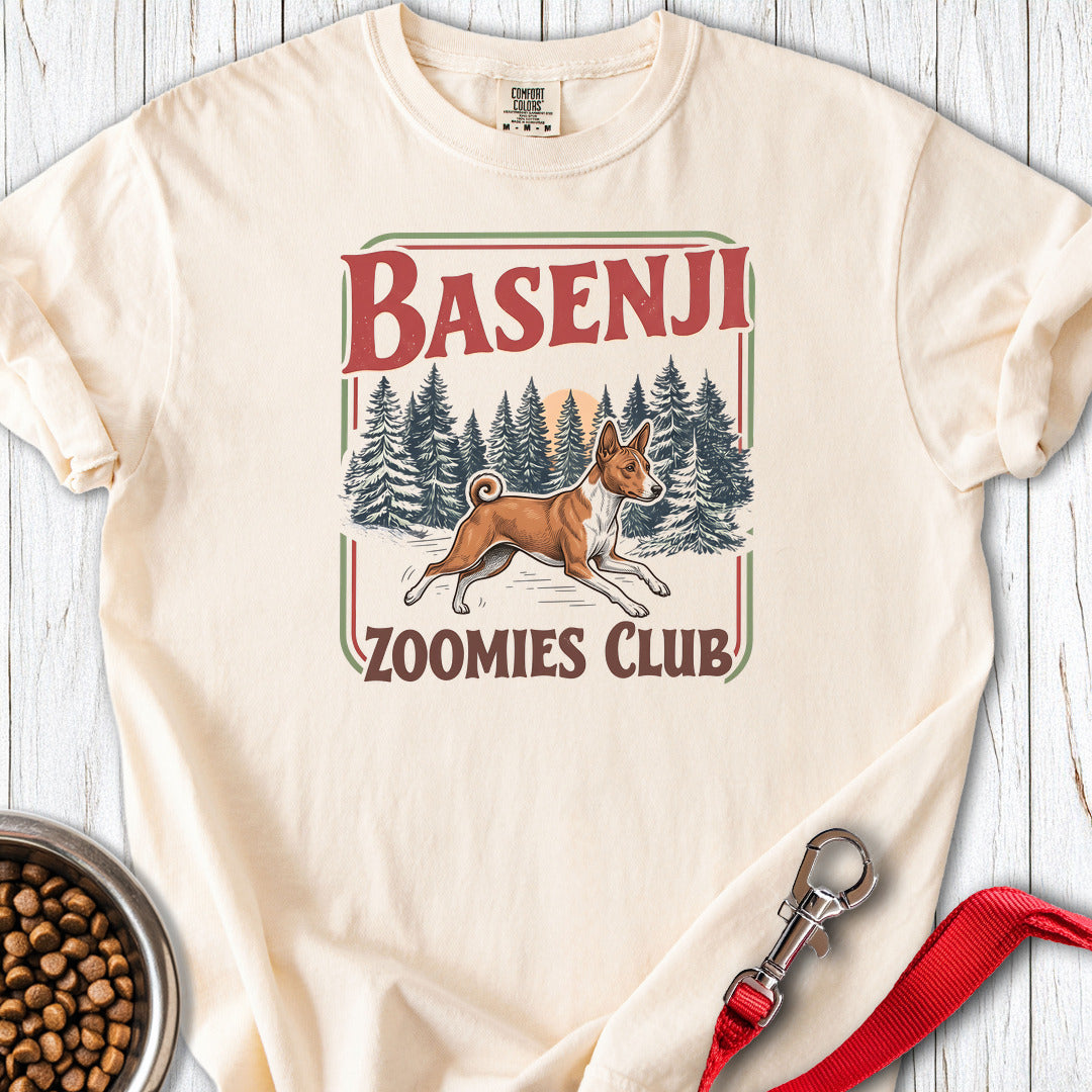 Basenji Zoomies Club Premium Tee — Ivory
