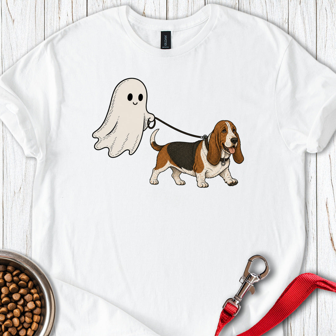 Basset Hound Ghost Halloween White