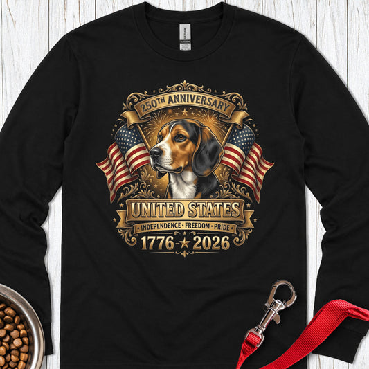 Beagle 250 Years USA Long Sleeve — Black