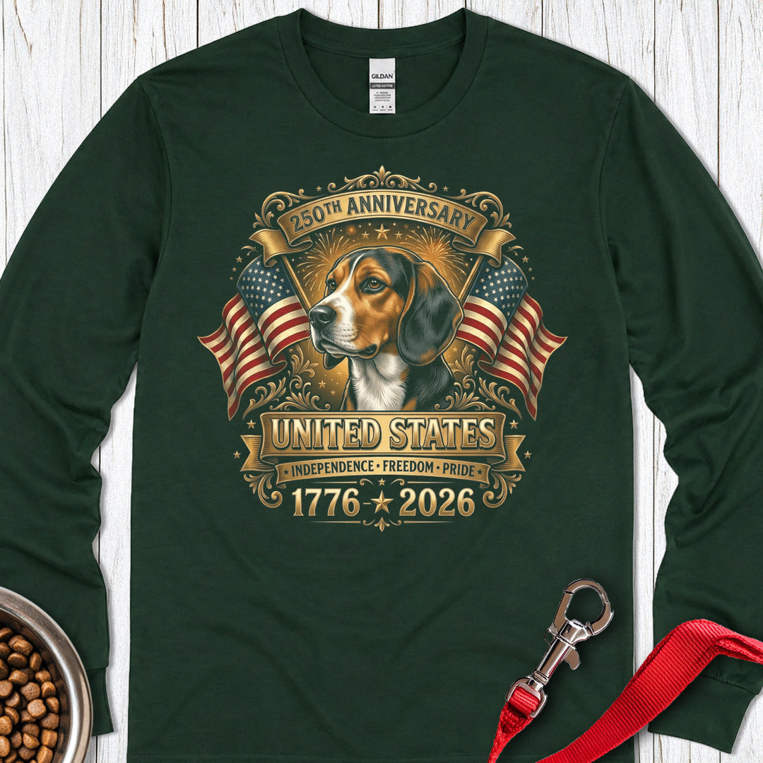 Beagle 250 Years USA Long Sleeve — Forest Green