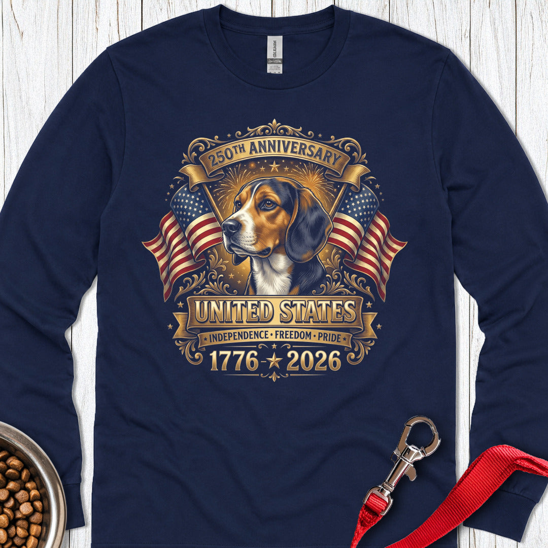 Beagle 250 Years USA Long Sleeve — Navy