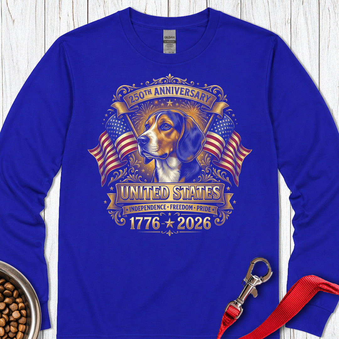 Beagle 250 Years USA Long Sleeve — Royal