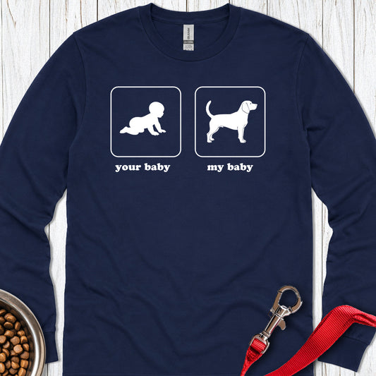 Beagle Baby Long Sleeve — Navy