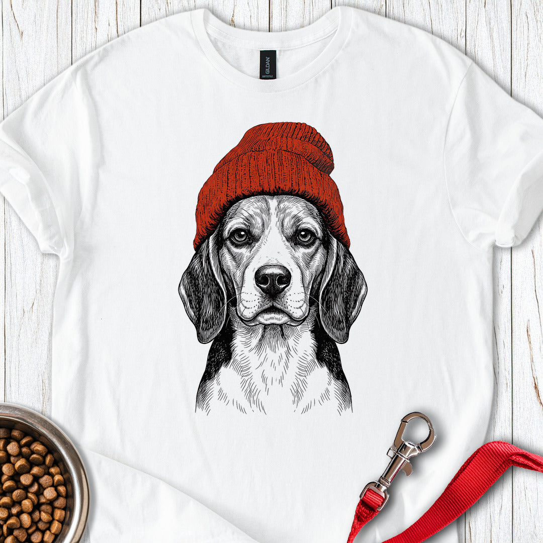 Beagle Beanie White