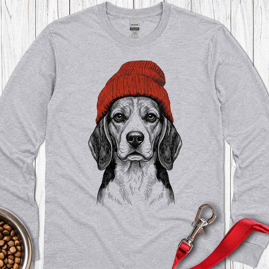Beagle Beanie Long Sleeve — Sport Grey