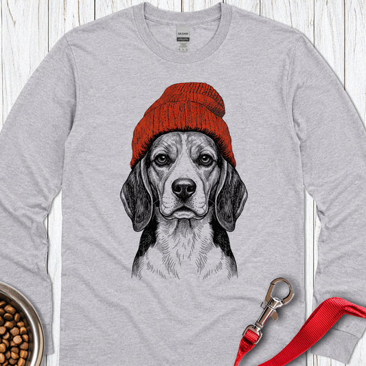Beagle Beanie Long Sleeve — Sport Grey