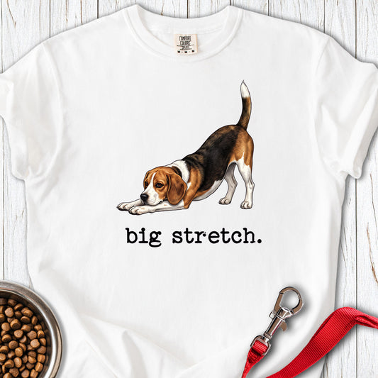 Beagle Big Stretch Premium Tee White