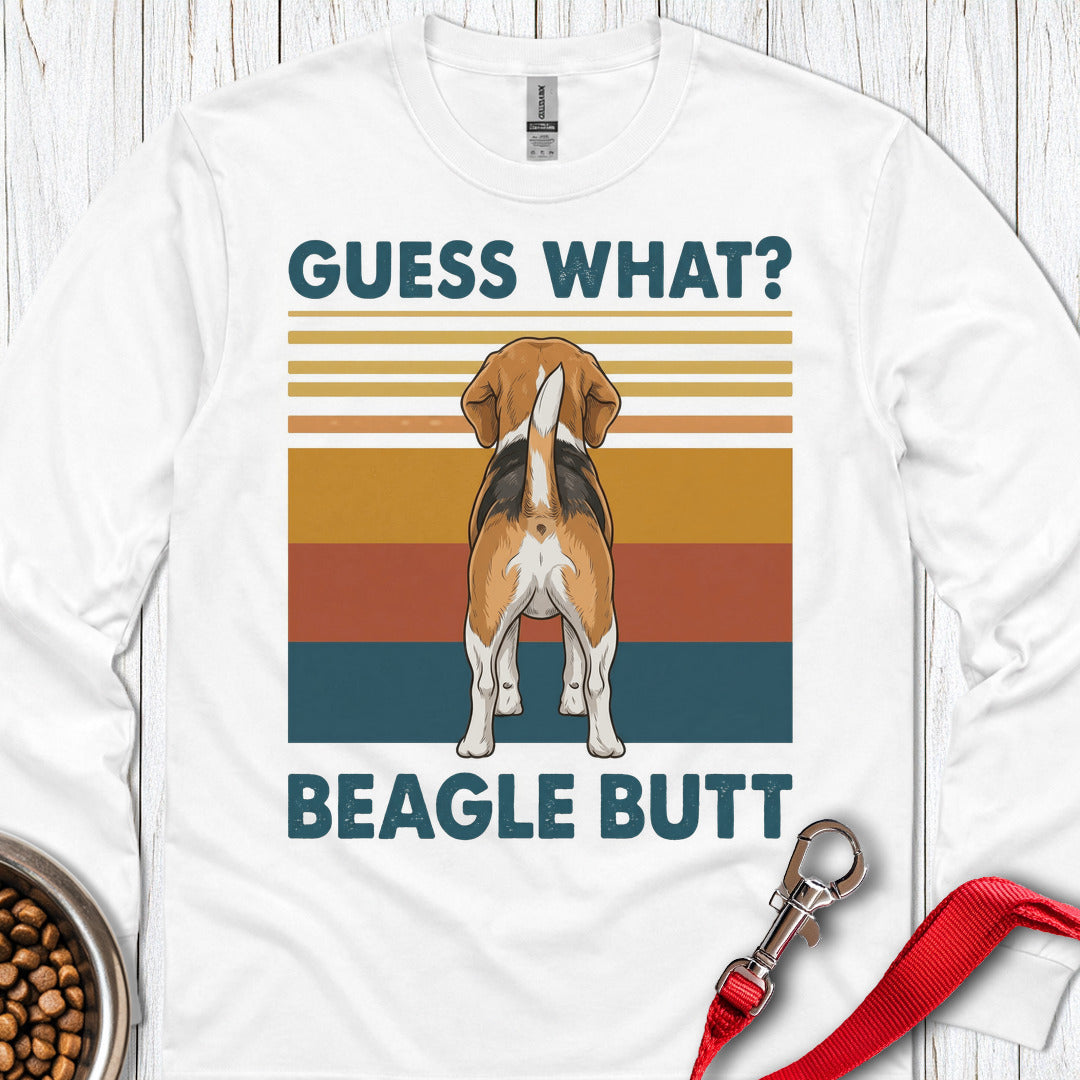 Beagle Butt Long Sleeve — White