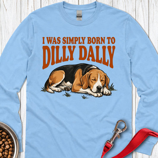 Beagle Dilly Dally Long Sleeve — Carolina Blue