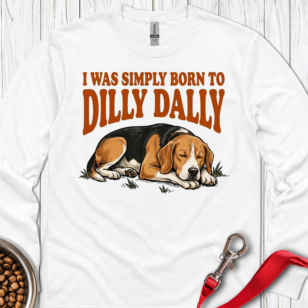Beagle Dilly Dally Long Sleeve — White