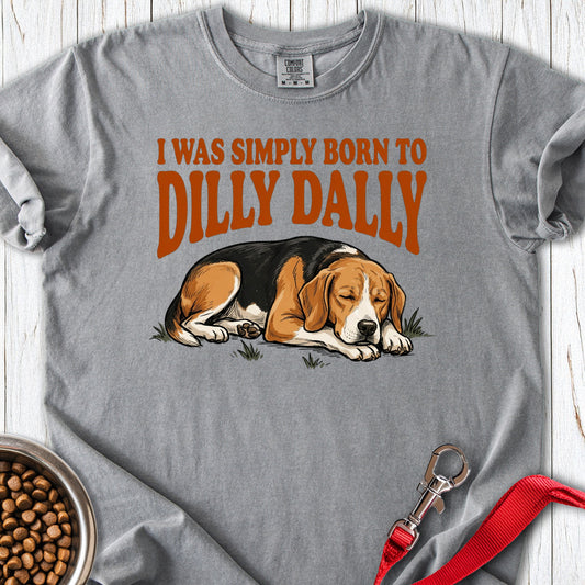Beagle Dilly Dally Premium Tee Grey