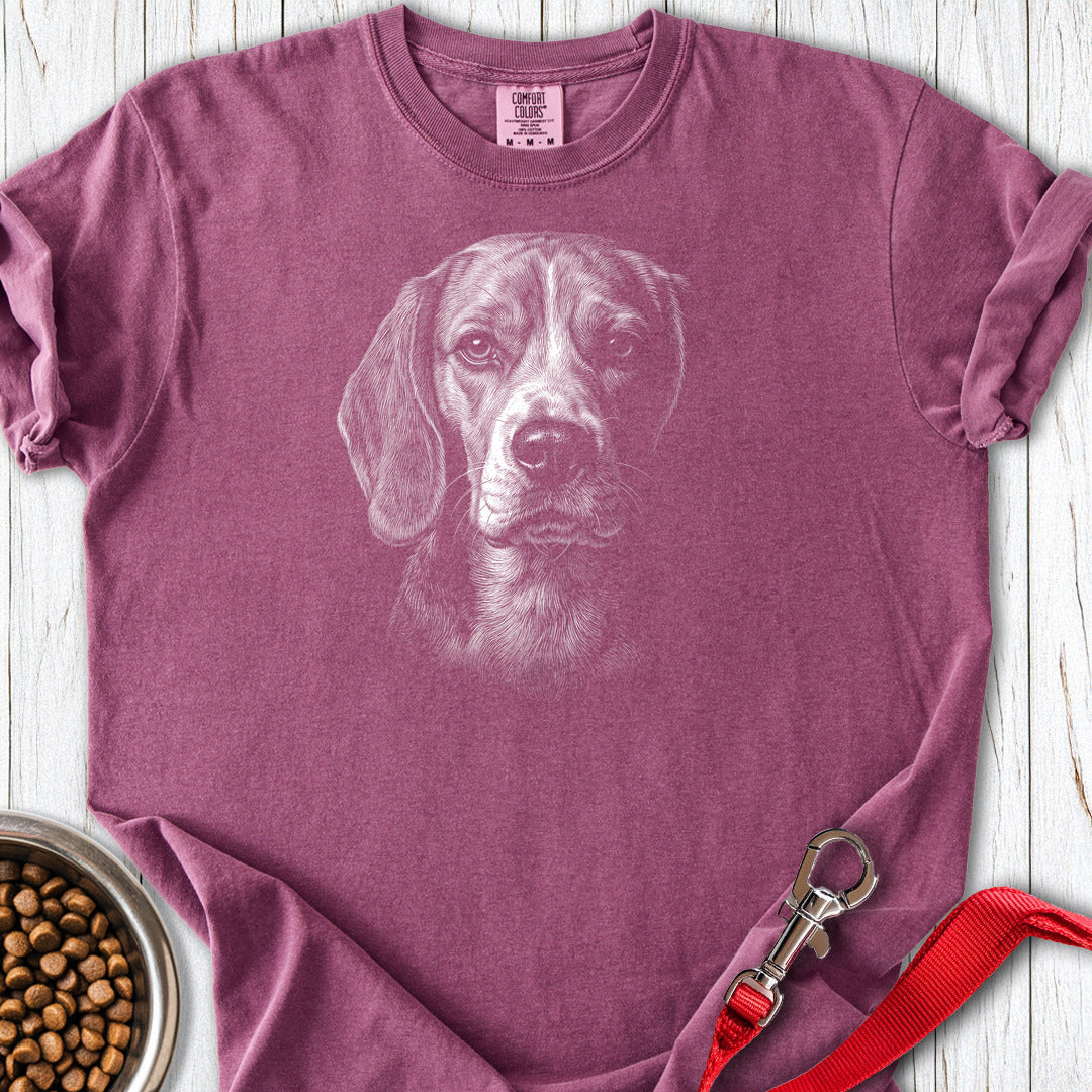 Beagle Engraved Premium Tee — Berry