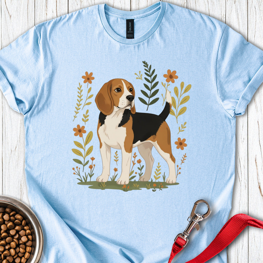Beagle Flowers Light Blue