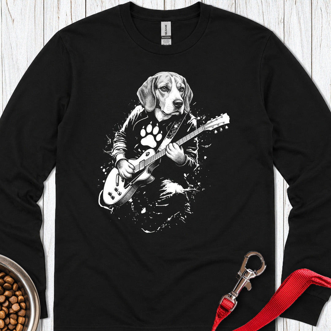 Beagle Guitar Long Sleeve — Black