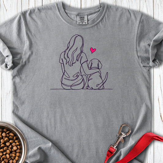 Beagle Hug Premium Tee Grey