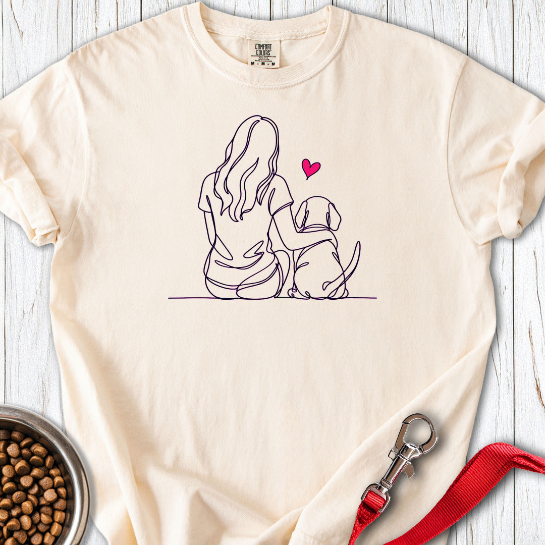 Beagle Hug Premium Tee — Ivory