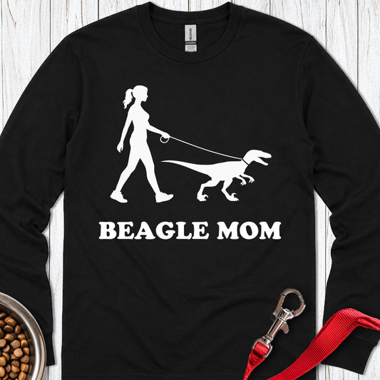 Beagle Mom Long Sleeve — Black