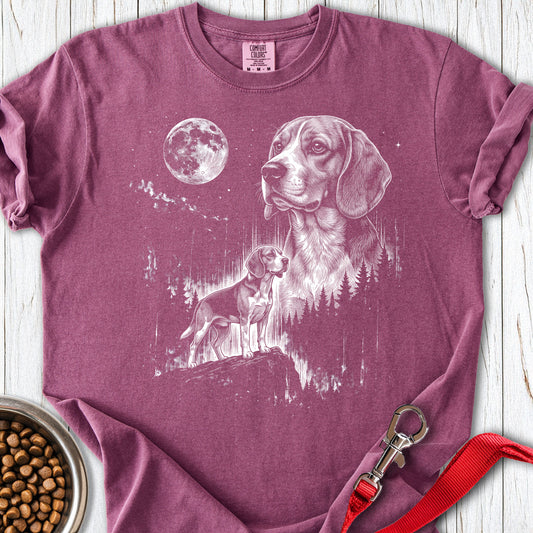 Beagle Moonlight Premium Tee Berry