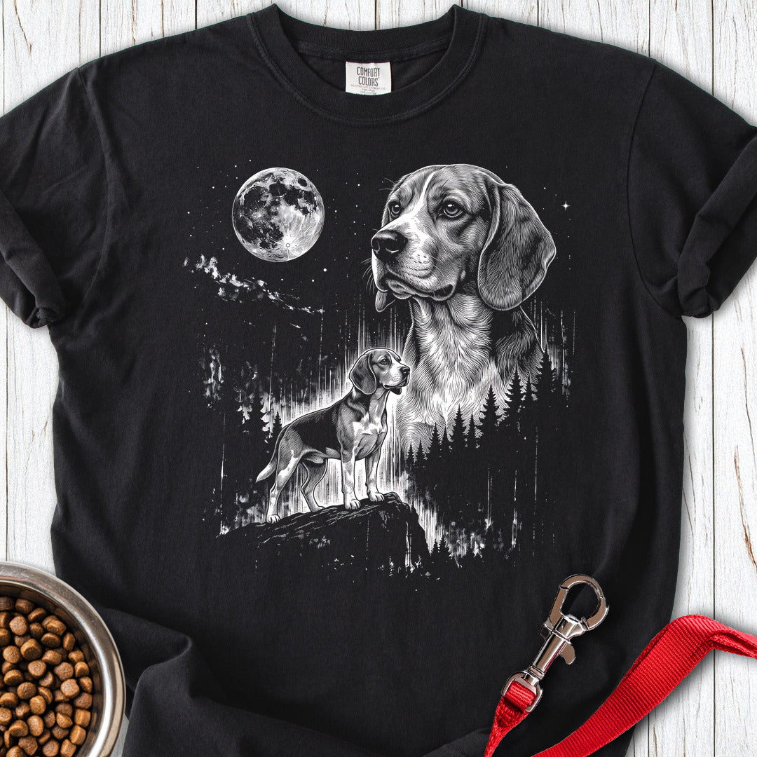 Beagle Moonlight Premium Tee — Black