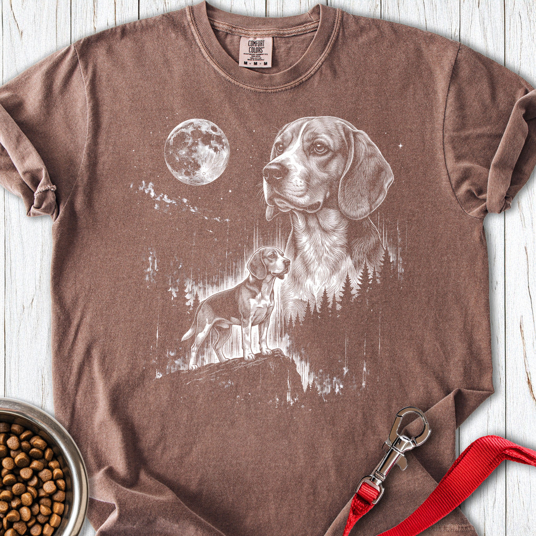 Beagle Moonlight Premium Tee — Espresso