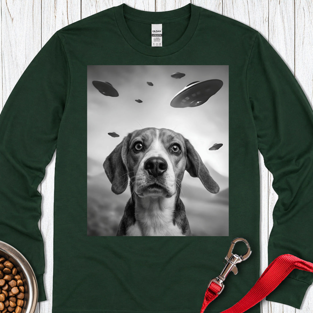 Beagle UFO Long Sleeve — Forest Green