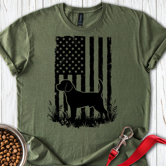 Beagle USA Flag — Military Green