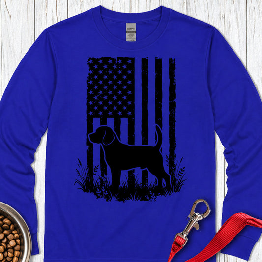 Beagle USA Flag Long Sleeve — Royal