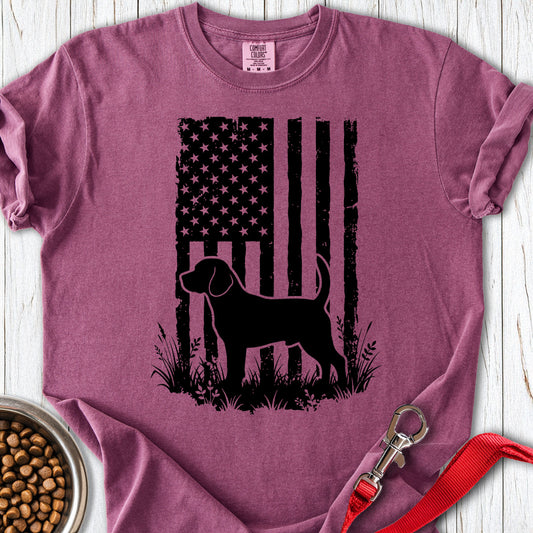Beagle USA Flag Premium Tee Berry