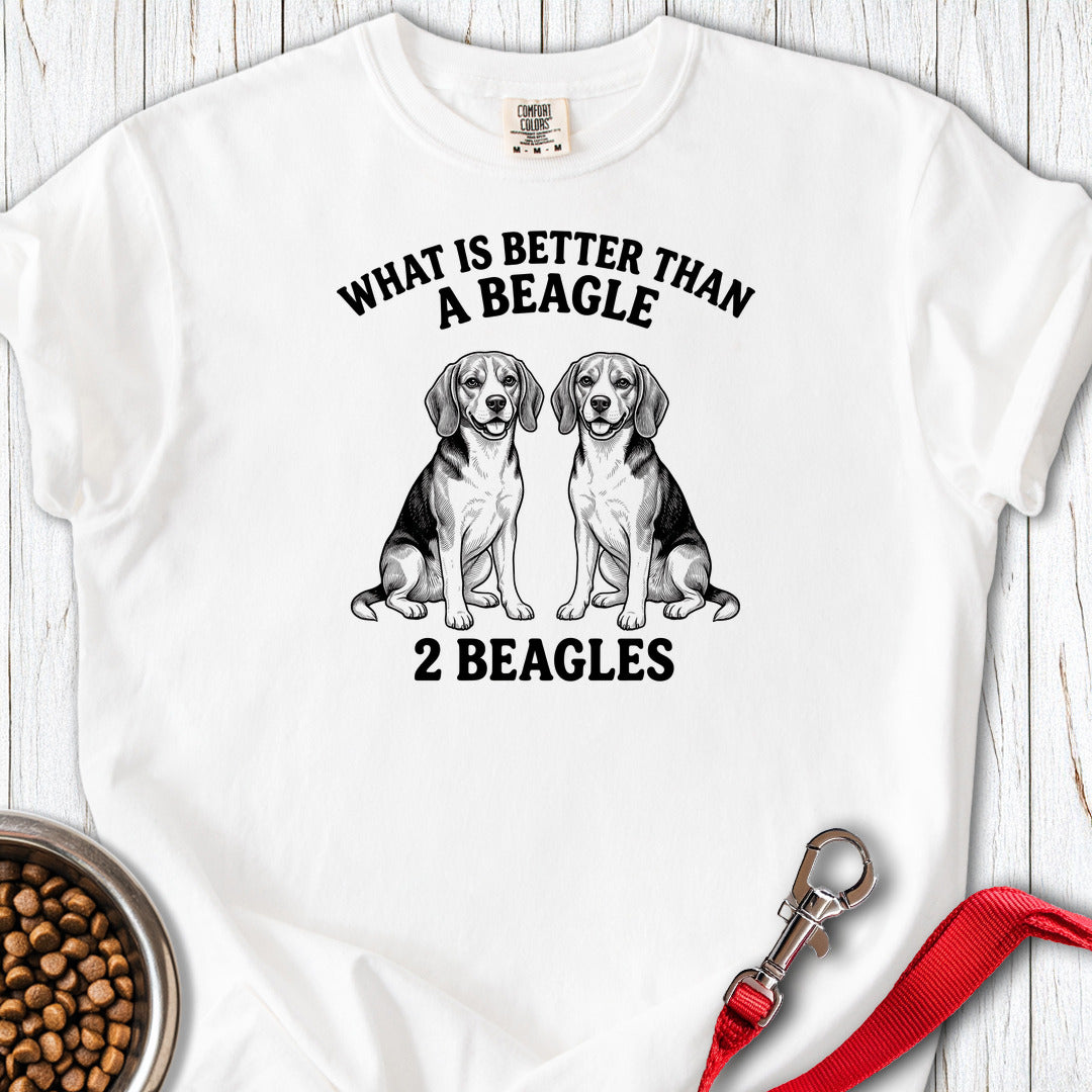 Beagle What Is Better Than One Premium Tee White